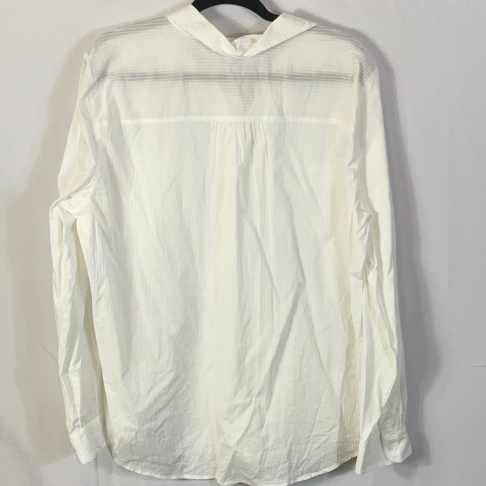 Ann Taylor White Long Sleeve Button Down Collar Dress Shirt Size XL - Picture 2 of 5